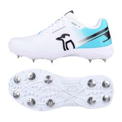 Kookaburra KC 3.0 White/Aqua Spike Cricket Shoes 2023 Snr